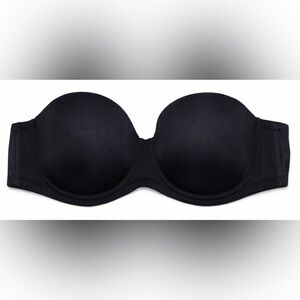 Wacoal #854119 Strapless Bra Black Smooth Underwire 40DD Convertible Plus Size